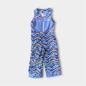 The North Face Kids Blue Patterned Jumpsuit